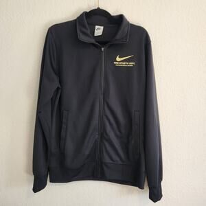 Nike Men's Size Medium Black/Yellow Swoosh Athletic‎ Dept. Jacket NEW